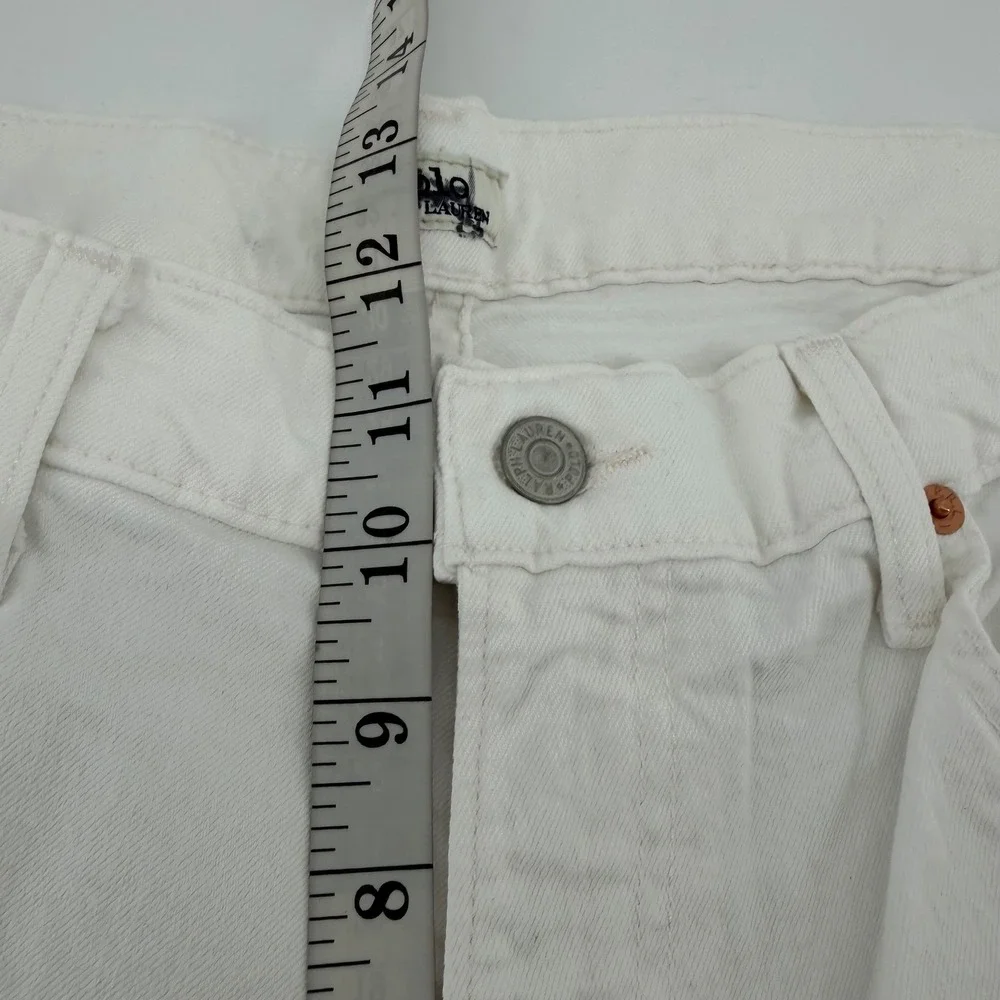 Polo Ralph Lauren Jeans Mens 36X32 White Classic Fit Straight Leg Stretch Denim